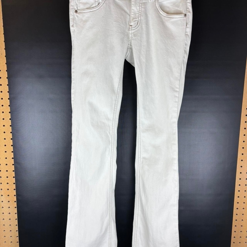 Womens BDG white low rise flare jeans